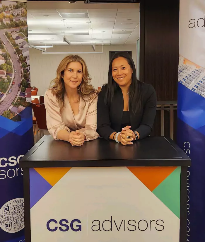 our-why-ceos-about-2 Tanya Dempsy, Nicole Graham co-CEOs of CSG Advisors at a conference